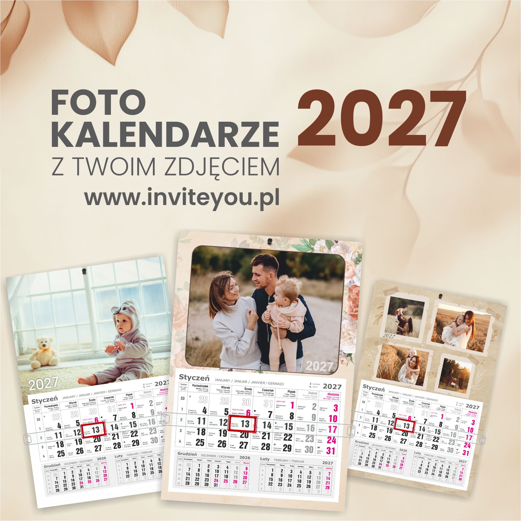 FOTO-KALENDARZ A3 - 1 PLANSZOWY (wyrywane kalendaria) 17 2027 - obrazek 2