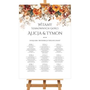 Plansza lista gości Autumn Nel ZSAN1 barwy jesieni