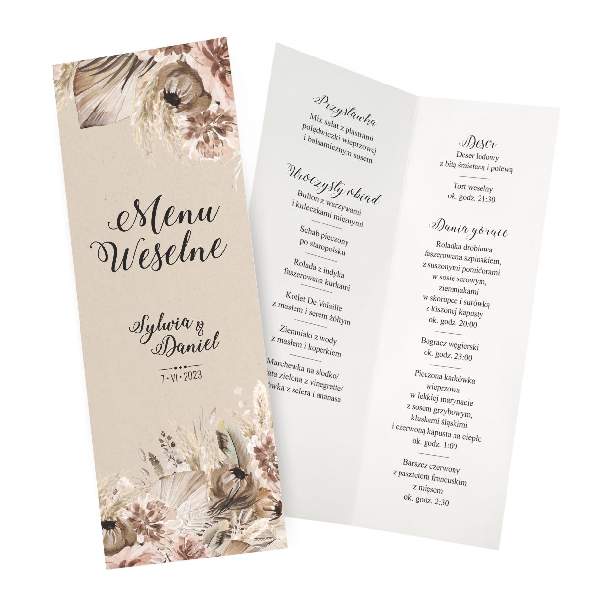 Menu weselne Nel ZSPN21 ZSKN21