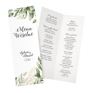 Menu weselne Nel ZSPN8 ZSKN8