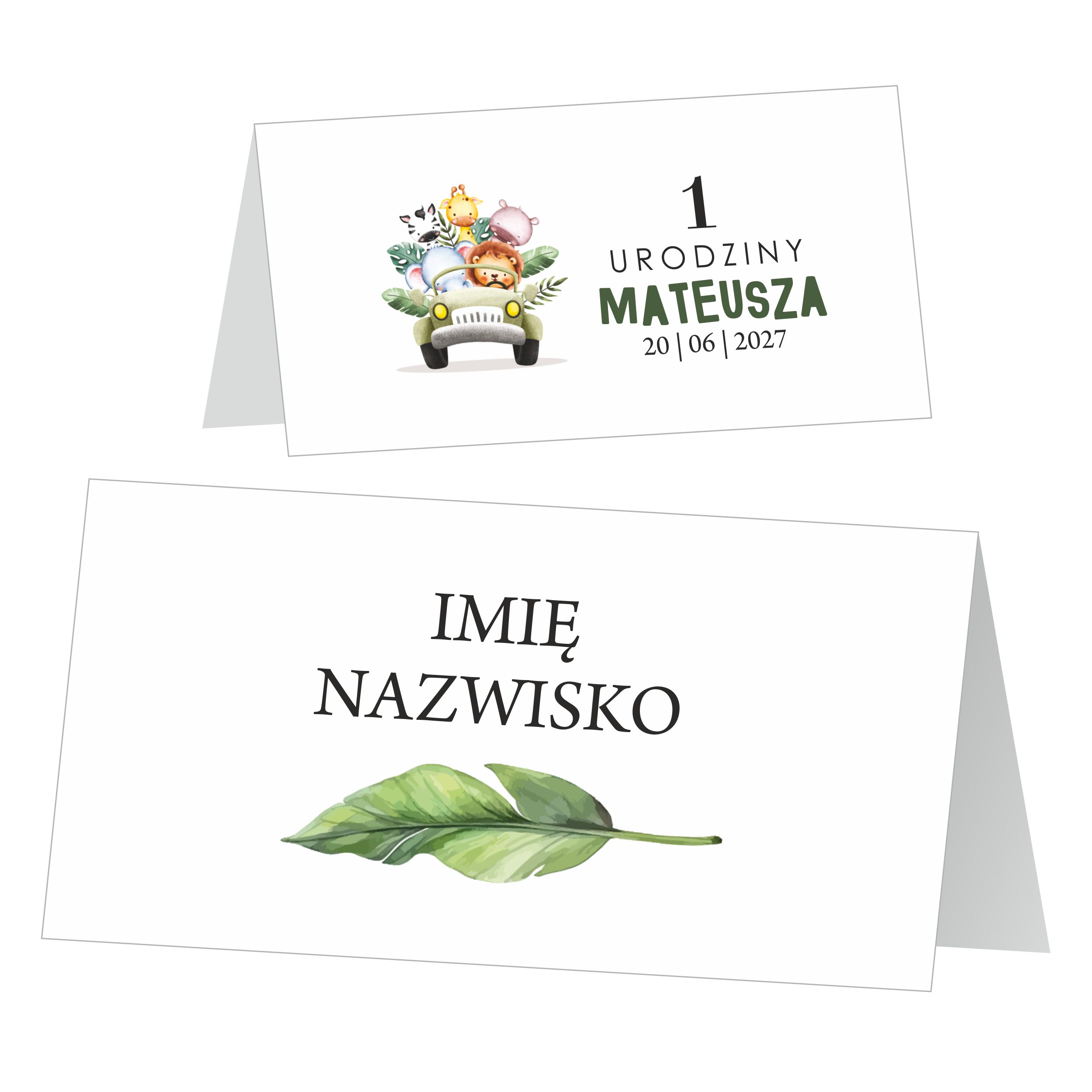 Winietki na stół chrzest roczek ZSCB13 zestaw 12 szt