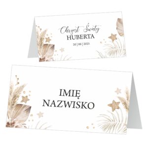 Winietki na stół chrzest roczek ZSCB3 zestaw 12 szt