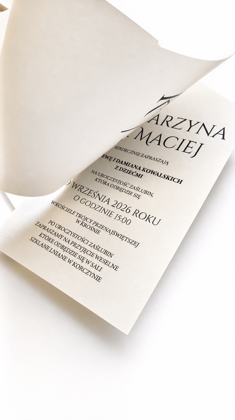 Zaproszenie ślubne ZSZ2 - ZŁOCENIE + złoty nit - obrazek 12